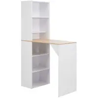 Helloshop26 Hoge tafel staand bar bistro met witte kast 200 cm 0902041