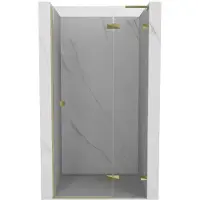 Mexen Lunar L douchedeur draaideur rechts 80 , transparant, goud - 834L-080-000-50-00-P