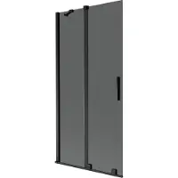Mexen Velar badwand 2-delige schuifbare 95 x 150 , grafiet, zwart - 896-095-000-41-70