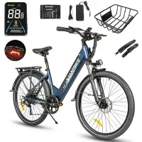 Samebike RS-A01 Pro - Elektrische Fiets - Motor 500W - Batterij 36V 15Ah - Max Snelheid 35km/h - Blauw