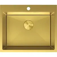 Mexen Solix roestvrijstalen spoelbak 1-komors 600 x 500 , goud - 6408601000-55