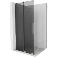 Mexen Velar L schuifbare douchewand Walk-in 100 x 200 , grafiet 8 mm, geborsteld nikkel - 871-100-003-43-97