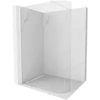 Mexen Kioto-R afgeronde douchewand walk-in 140 x 200 , transparant 8 mm, wit - 800-140-101-20-06