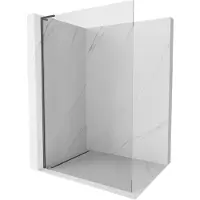Mexen Kioto L douchewand Walk-in 65 x 200 , transparant, geborsteld geweergrijs - 800-065-103-66-00