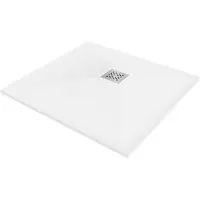Mexen Stone+ composiet vierkante douchebak 80 x 80 , wit - 44108080