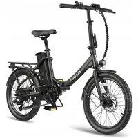 Fafrees F20 Duurzame Zwarte E-Bike Vouw 20 Inch met Accu 36V 18.2A, 250W 25 km/h SHIMANO 7