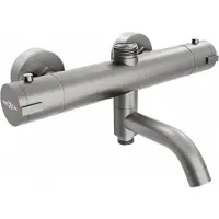 Mexen Kai thermostatische bad- en douchekraan, grafiet - 77900-66
