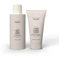 PREVIA Reconstruct Reiskit - Regenererende Shampoo (100 ml) en Behandeling voor Beschadigd Haar (60 ml)