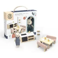 Speedy Monkey Maison de poupée Cuisine de la maison de poupée et 1 lapin 12 cm