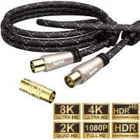 Hama 5m antennekabel 120dB coaxkabel voor 8K/4K HD TV LED/LCD/OLED