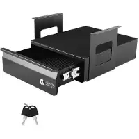 OEM 33 cm brede schuiflade onder het bureau - - Verborgen en vergrendelbare bureauruimte (35,6 x 33 x 18,8 cm).