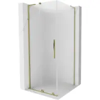 Mexen Velar L douchecabine schuifdeur 100 x 100 , ijs, goud - 871-100-100-33-50