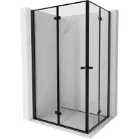 Mexen Mist-F Duo vouwbare douchecabine links 110 x 90 , zwart frame, zwart - 8A6-110L-090P-70-70