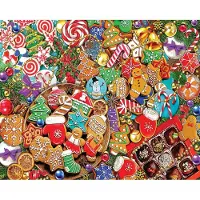 White Mountain Treats Kerst Puzzels 1000 Stukken Winter Themapuzzel voor Volwassenen en Kinderen