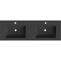 Mexen Otis onderbouw wastafel dubbel 141 x 46,5 cm, zwart mat - 25181471D