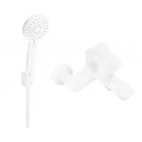 Mexen Royo R40 badkraan met doucheset, wit - 7223R40-20