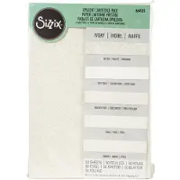 SIZZIX 50 vellen Opulent cardstock ivory -
