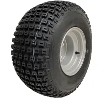 Parnells 18x9.50-8 ATV Knobby band gemonteerd op 4 stud 100mm PCD stalen velg Wanda P322 4 Ply