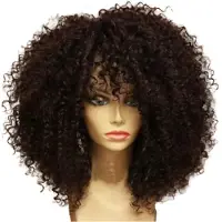 Tlily 16 inch Afro-haarpruiken met pony (A)