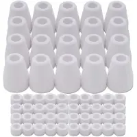 Spactz 60 stuks verbruiksartikelen aluminiumoxide keramiek schildbeker 18204 & gasring 18785
