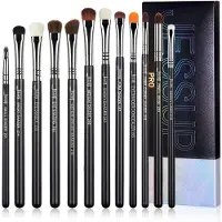 Jessup Make-up kwasten, Oogschaduw make-up kwastenset 12st Oog Make-up Professionele Premium Synthetische Oog Sha (Wenkbrauwen)