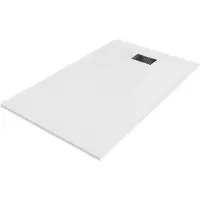 Mexen Hugo rechthoekige SMC douchebak 140 x 90 , wit, zwarte afdekking - 42109014-B