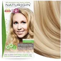 Naturigin Permanente Haarverf 10.3 Beige Goudblond Ammoniak- en Parabeenvrij Tot 100% Grijs Haar Dekking Langdurig Veganistisch Dierproefvrij