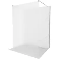 Mexen Kioto vrijstaande douchewand 140 x 200 , matglas 8 mm, geborsteld nikkel - 800-140-002-97-30