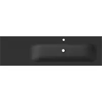 Mexen Vela ingebouwde wastafel rechts 161 x 46,5 cm, zwart mat - 25231671P