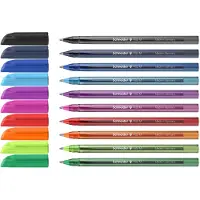 Schneider Electric Schneider Vizz M (Medium) Balpen 1,0 mm Transparante houder Diverse inktkleuren Verpakking van 10 pennen (102290)