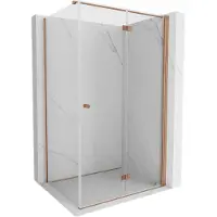 Mexen Mist-F opvouwbare douchecabine rechts 70 x 110 , transparant, geborsteld koper - 8A6T-070-110-65-00-P