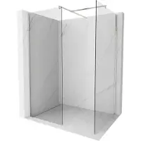 Mexen Kioto douchewand Walk-in 150 x 70 , transparant, geborsteld nikkel - 800-150-202-97-00-070
