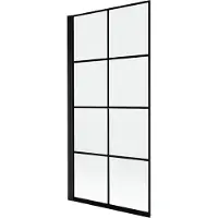 Mexen Mist douchewand 1-delige links 90 x 150 , zwart raster, zwart - 8A9-090-001-70-77-L