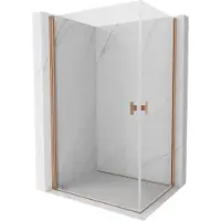 Mexen Mist-B Duo draaideur douchecabine 95 x 70 , transparant, geborsteld koper - 8A2-095-070-65-00