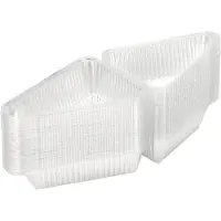 Torribaly 50 stuks taartpuntcontainers met scharnierend deksel, wegwerptaartdozen, individuele cheesecakecontainers, taartdragers