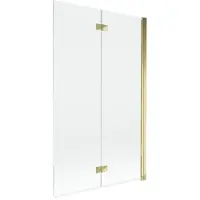 Mexen Mist 2-delige douchewand rechts 110 x 150 , transparant, goud - 8A9-110-002-50-00-P