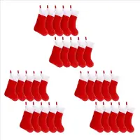 Melitt 10 stuks rode vilten kerstkousenhouder sokken
