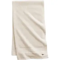 Lacoste Heritage Supima katoenen badhanddoek krijt 30 x 54"
