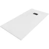 Mexen Hugo rechthoekige SMC douchebak 180 x 80 , wit, zwarte afdekking - 42108018-B