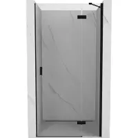 Mexen Mist-H douchedeur scharnierend rechts 85 , transparant, zwart - 8A5-085-000-70-00-P