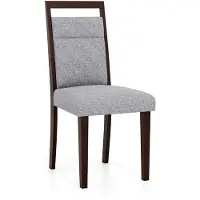 Helloshop26 Eetkamerstoelen - - Set van 2 - Comfortabel met bekleding - Houten structuur - Grijs
