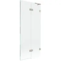 Mexen Lunar L badwand 2-delig rechts 80 x 150 , transparant, geborsteld nikkel - 897L-080-100-97-00-P