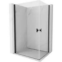 Mexen Mist-B Duo draaideur douchecabine 100 x 70 , transparant, zwart - 8A2-100-070-70-00