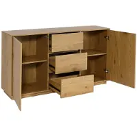 MCW Dressoir -J78, ladekast highboard lade, MDF soft-close 86x160x40cm ~ eiken-look