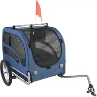 OEM Hondentrailer - - DT815 - Capaciteit 45 kg - Vouwbaar Frame - Kleur Blauw/Zwart