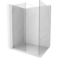 Mexen Kioto douchewand Walk-in 120 x 110 , transparant, wit - 800-120-202-20-00-110