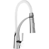 Mexen Aster keukenmengkraan, chroom/wit - 73450-02