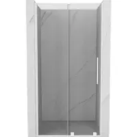 Mexen Velar L schuifdouchedeur 120 , transparant, wit - 871-120-003-01-20