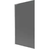 Mexen Next L badscherm 1-vleugelig 100 x 150 , grafiet, chroom - 895-100-000-03-40-01