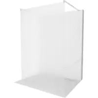 Mexen Kioto vrijstaande douchewand 110 x 200 , matglas 8 mm, geborsteld nikkel - 800-110-002-97-30